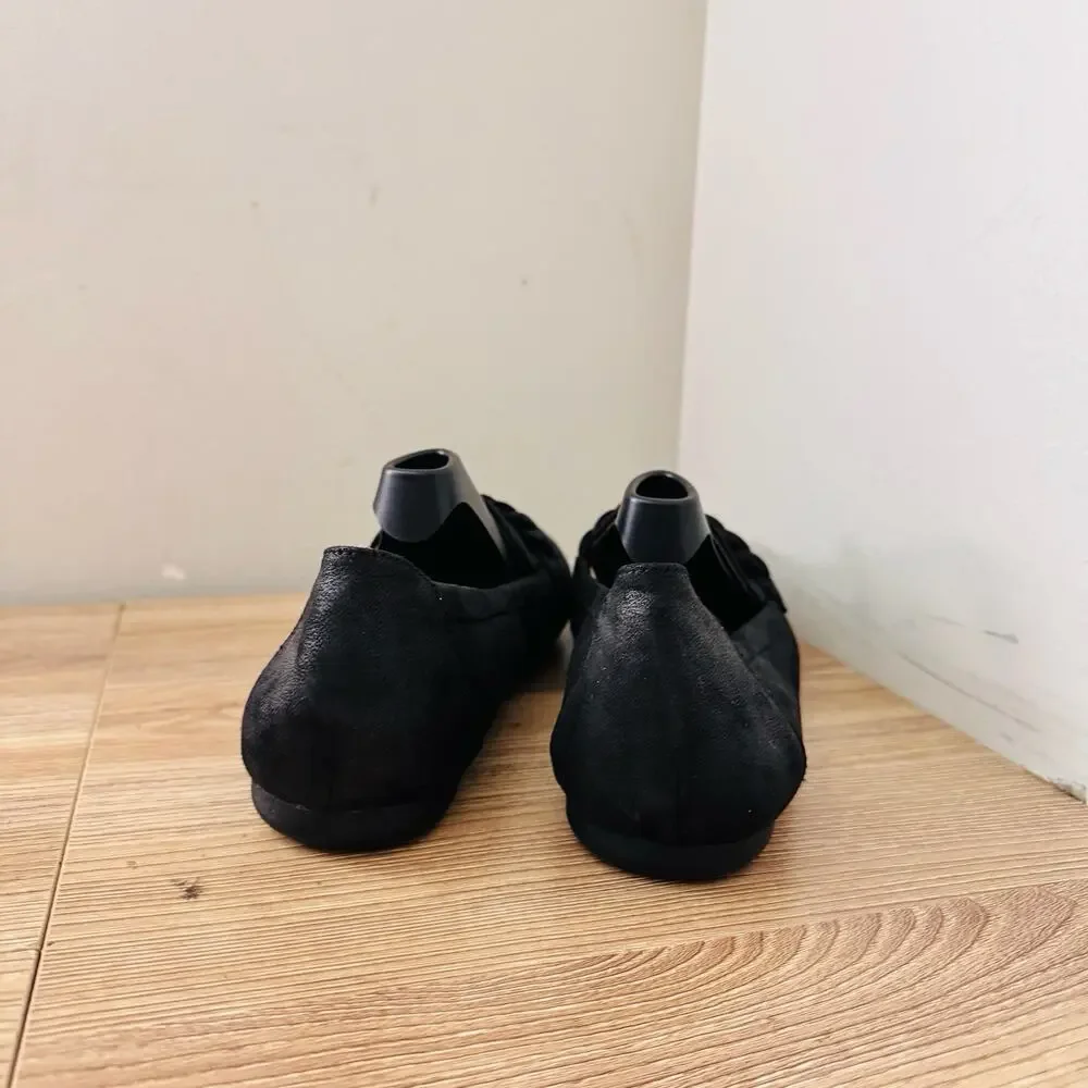 LifeStride Drew Black Suede Loafers Women’s Size 10